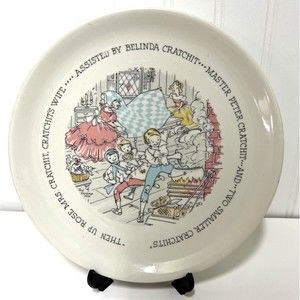 1959 Buffalo China Dickens A Christmas Carol Season's Greetings Plate - Nice!